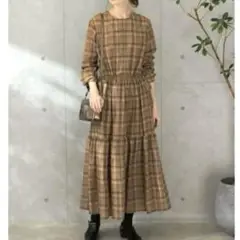 URBAN RESEARCH ROSSO チェックティアードワンピース