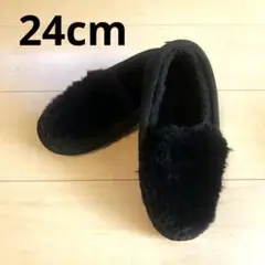 emu ☆ ファー モカシン ブラック 24cm