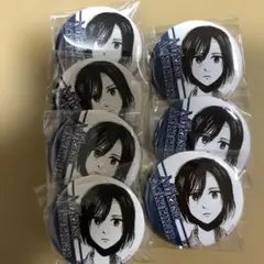 進撃の巨人 ミカサ・アッカーマン 原画 缶バッジ 7個セット