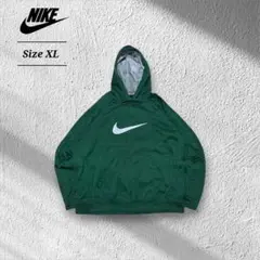 激レアNIKEナイキスウェットパーカーフーディースウッシュビッグロゴグリーンXL