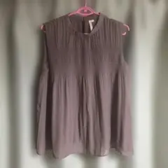 値下げ　HK WORKS LONDON ノースリーブブラウス LL