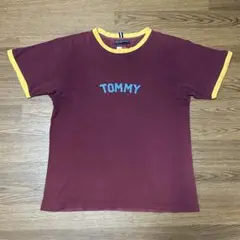 【希少デザイン】OLD TOMMY HILFIGER リンガーTビンテージ品