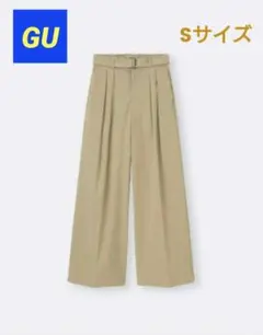 ❀ GU（ジーユー）【S】ベルテッドワイドパンツ ❀