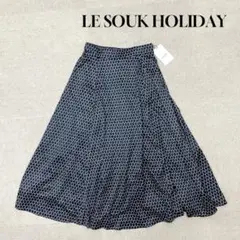 ★新品★ LE SOUK HOLIDAY サテンスカート　ネイビー　Mサイズ