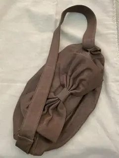 erva エルバ ビッグリボンレザーショルダーバッグ