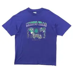 古着 USA製 90S マルディグラ 謝肉祭 Tシャツ ヴィンテージ プリント