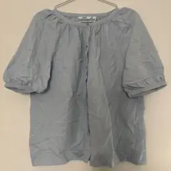 ユニクロ　uniqlo ブラウス　半袖　半袖ブラウス 半袖シャツ　前開きシャツ