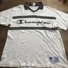 Championチャンピオン半袖ラガーシャツホワイト/ブラック/カモフラージュ