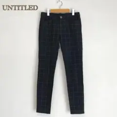 【UNTITLED/アンタイトル】パンツ　チェック【2】日本製　ストレッチ　黒