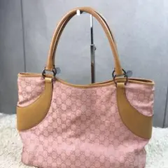 グッチ GUCCIトート GG キャンバス 金具 ピンク 肩掛け レザー