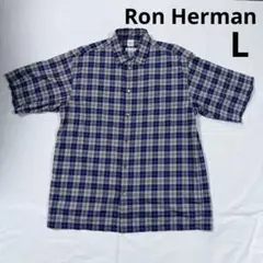 Ron HermanロンハーマンTHOMAS MASON生地チェックシャツ L