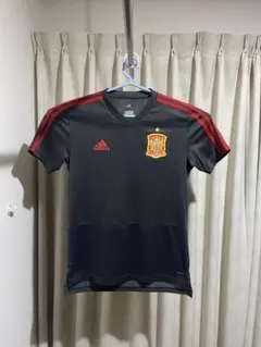 adidas 2018-19 スペイン プラクティスシャツ ゲームシャツ 古着