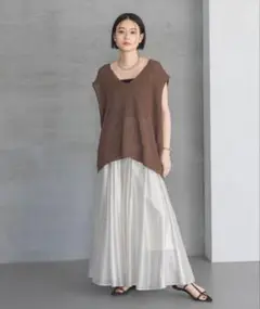 アパートバイ　ラメシアーボリュームスカート　A part by 新品2025SS