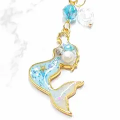 ＃R004 マーメイド 人魚 夏 レジン キーホルダー