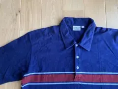 L.L.Bean ネイビー ストライプ ポロシャツ