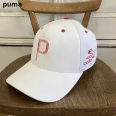 puma プーマ ゴルフキャップ フリー ホワイト×レッド cobra