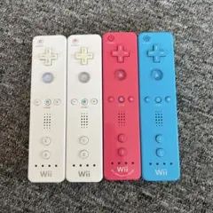 Wiiリモコン 4個セット ホワイト ピンク ブルー