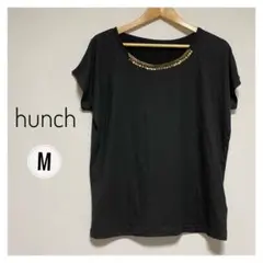 hunch ハンチ　Tシャツ　半袖　カットソー　ビジュ付き