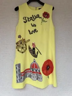 イタリアテーマ刺繍ノースリーブワンピース