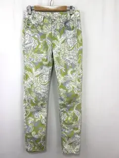 INED イネド 7号 パンツ レディース 総柄　ペイズリーか柄 派手柄