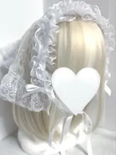 ★新作♡ バブーシュカ　リボンフリル　レース　BIGリボン付き