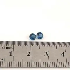 夏休みセール☆ブルートパーズ　ラウンドカット　ペアセット
