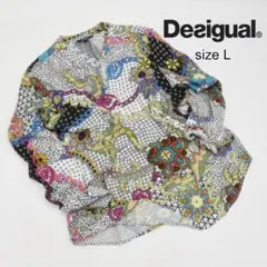 美品◇デジグアル◇総柄プルオーバーブラウス◇サイズL◇Desigual