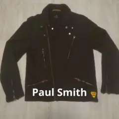 Wネーム ポールスミス ライダースジャケット L Triumph トライアンフ 大人の風格】Paul smith レザー ダブル ライダースジャケット