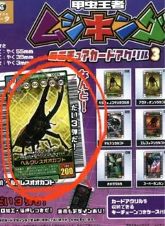 甲虫王者ムシキング　ミニチュアカードアクリル3 【ヘラクレスオオカブト】