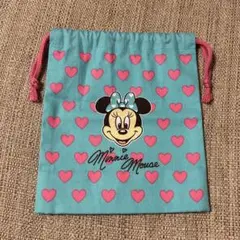 ディズニーランド限定品！ミニー　巾着ポーチ　ハート