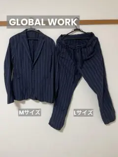 グローバルワーク ストライプ セットアップ スーツ Mサイズ Lサイズ