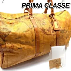 【大幅値下げ‼️】PRIMA CLASSE 地図柄 ボストンバッグ 鍵付き