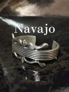 Navajo Wave Sterling Bangle