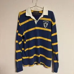 Abercrombie & Fitch ラガーシャツ M ネイビー/イエロー