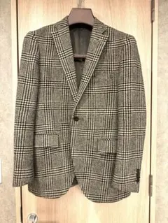 【極美品】英国製ツイード ジャケット MOON社 グレンチェック M