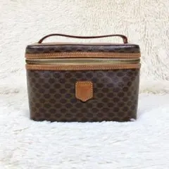 CELINE セリーヌ バニティバッグ 化粧バック PVCレザー マカダム柄