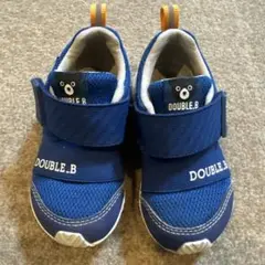 【おまとめ購入対象品】DOUBLE.B ベルクロ式スニーカー 青