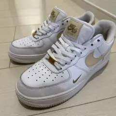 【chihiro】ナイキ　エアフォースワン ＊ ベージュ　24cm 新品24cm】NIKE｜エアフォース1GS｜ホワイト/ライトベージュ