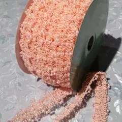 ビーズリボン サーモンピンク ２m 【切売り】