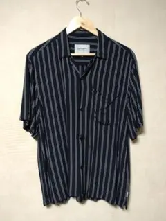 carhartt ストライプ 半袖シャツ M