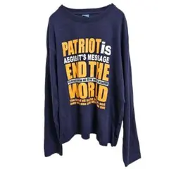 New Wave Club ロゴT 長袖 Tシャツ カットソー ネイビー L