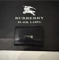 美品 レア BURBERRY BLACK LABEL キーケース 本革 黒