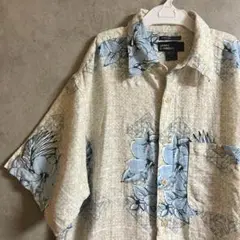 マークエドワーズ アロハシャツ リネン レーヨン アイボリー 白系 M