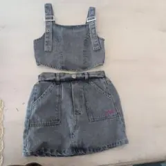 KOGYARU デニムトップスとスカートセット コギャル　りゅあ