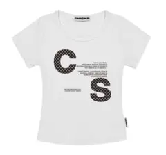 CHICKS 韓国y2k ドット柄Tシャツ ホワイト