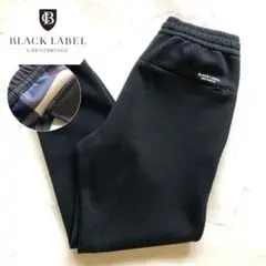 美品/M相当✨ブラックレーベルクレストブリッジ スウェットパンツ チェック 黒
