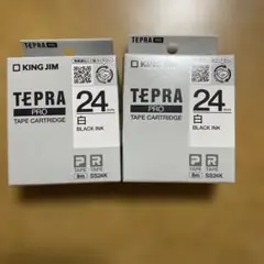 テプラテープ　24㎜　2個セット　KING JIM SS24K