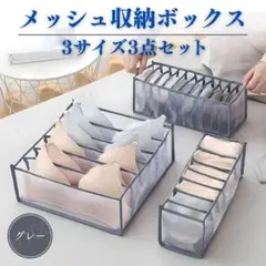 衣類収納 ボックス 3点セット メッシュ 下着 コンパクト 衣替 靴下 ネクタイ