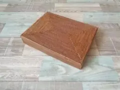 アウトレット品●長方形ケース●フタ付●無地●アタ●バリ島●1094.1●A5
