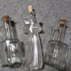 空き瓶3個セット（星型・角型）
